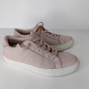 Greats Brooklyn Perforated Pink Leather Sneakers Size 6